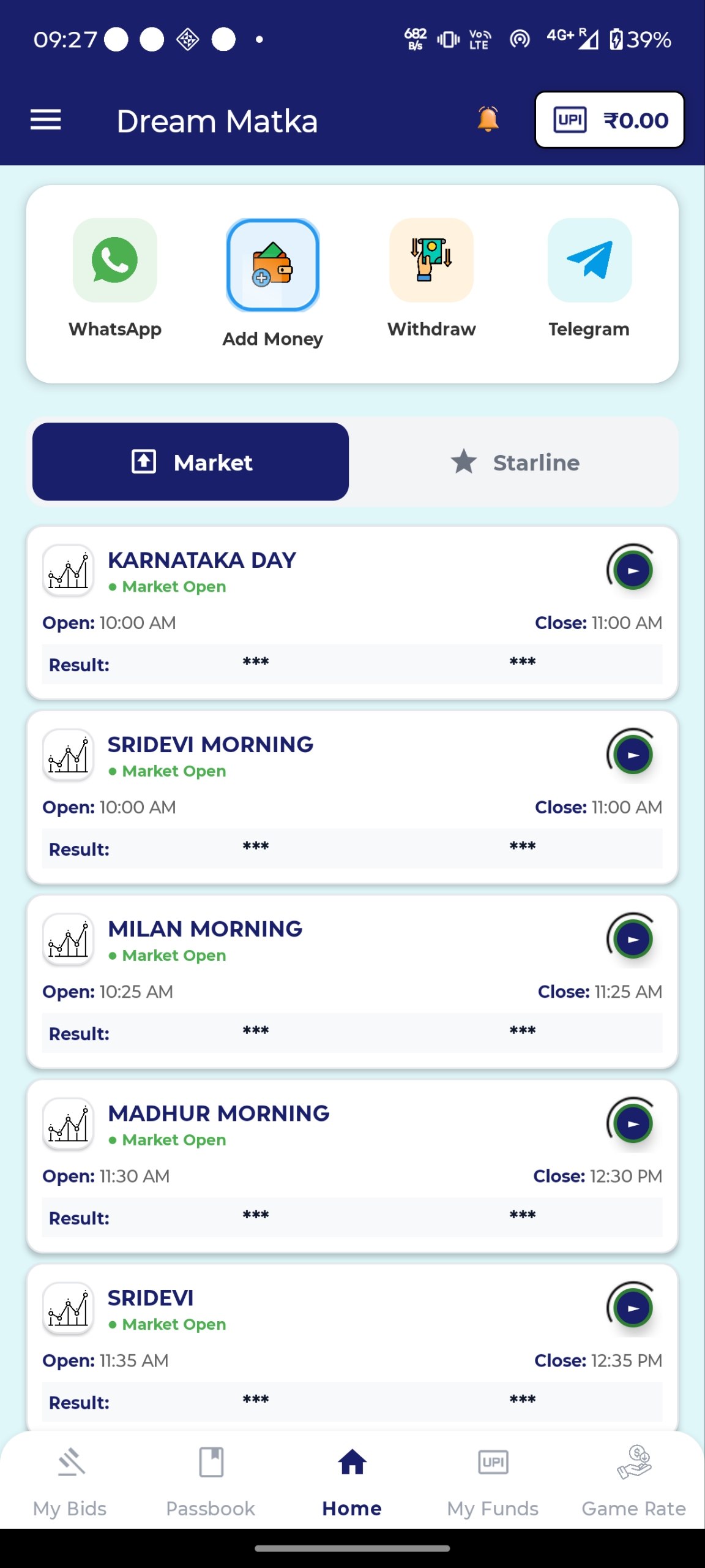 Dream Matka Chart